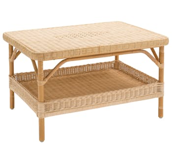 Table basse double plateau rotin naturel NANTUCKET KOK