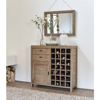 Buffet casier bouteilles Bois recyclé 105x34x100cm VANCOUVER