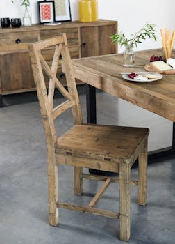 Lot de 2 Chaises bois recyclé BRISBANE