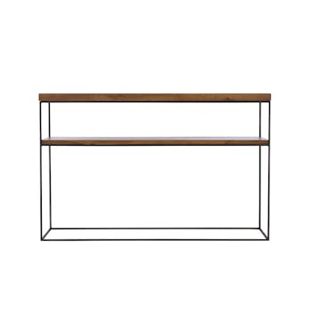 Console bois et métal double plateau OKA 120 cm