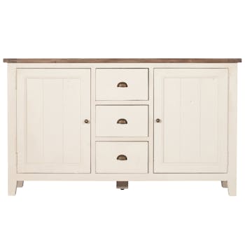 Buffet blanc bois recyclé BRISTOL