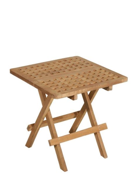 Table d'appoint de jardin en Teck carrée pliante 50cm SUMMER Tables d