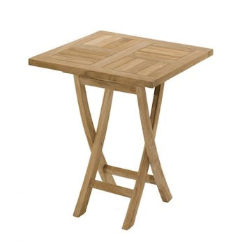 Table de jardin en Teck brut carrée 60cm SUMMER