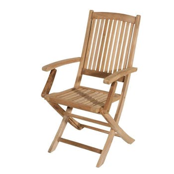 Fauteuil de jardin en Teck brut pliant 99cm SUMMER