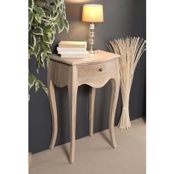 Petite console bois de teck blanchi DIANE