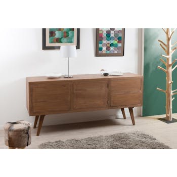 Enfilade bois cannelle 180x50x84 FANNY