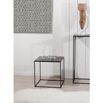 Bout de canapé carré métal 45x45 RALF