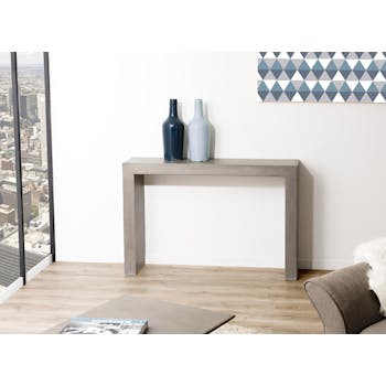 Console en Béton gris foncé 119x30x80cm NEAL
