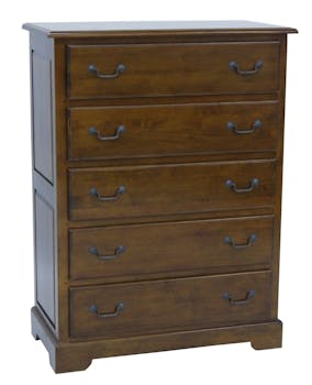 Commode  / Chiffonnier Hévéa 5 tiroirs 89x46x117cm TRADITION