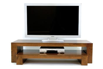 Meuble TV 2 élèments hévéa OLGA 140cm