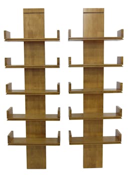 Etagères range CD hévéa HELENA (lot de 2)