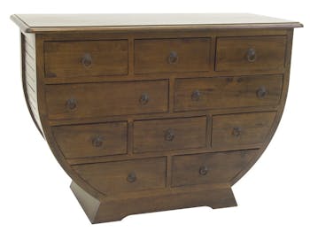 Commode bois massif 10 tiroirs TRADITION