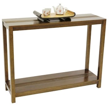 Console hévéa double plateau 110cm GALA