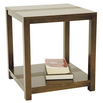 Bout de canapé table chevet hévéa 50x55cm GALA
