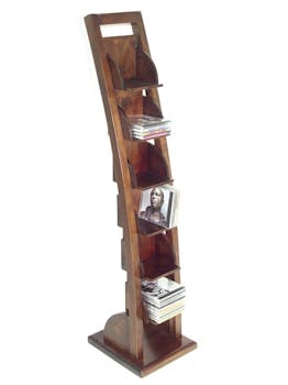 Etagère range CD hévéa 6 étages 115cm MAORI