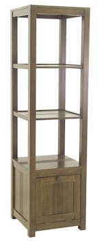 Etagère colonne 1 porte hévéa 162cm GALA