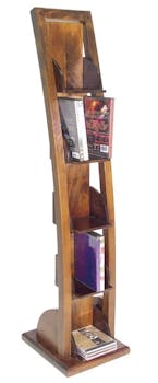 Etagère range CD 4 étages hévéa 115cm MAORI