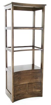 Colonne étagère vague bois hévéa TRADITION