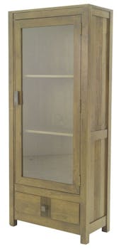 Bibliothèque vitrée hévéa 60cm GALA