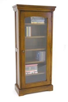 Bibliothèque vitrée Hévéa 1 porte, 6 étages 50x23x110,7cm TRADITION