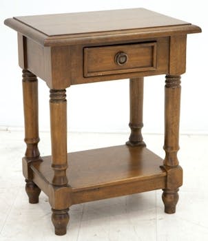 Table de chevet classique bois hévéa TRADITION