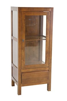 Etagère 1 porte 1 tiroir hévéa 120cm OLGA