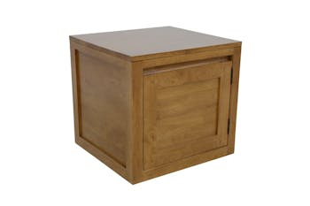Cube de rangement Hévéa 1 porte 45x42x42cm OLGA
