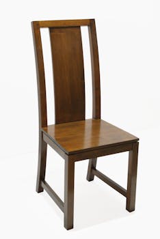 Chaise Hévéa dossier haut 45x52x105cm HELENA