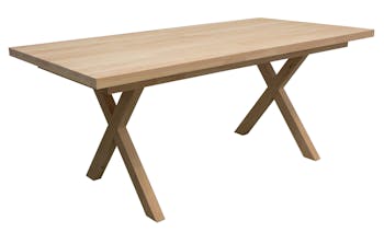 Table de Repas Hévéa avec pieds en croix 180x90x76cm BALTIC
