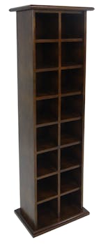 Colonne double range CD 7 étages hévéa 40x24x138cm TRADITION