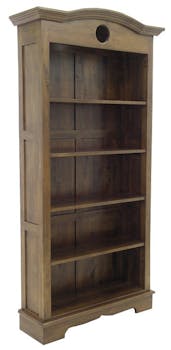 Bibliothèque 5 étages hévéa 113x37x226cm TRADITION