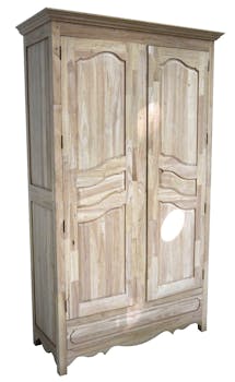Armoire 2 portes hévéa 120x50x200cm TRADITION