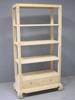 Etagère 4 étages hévéa 100x55x180cm MAORI