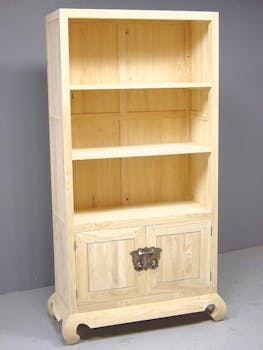 Bibliothèque 3 étages hévéa 100x50x190cm MAORI