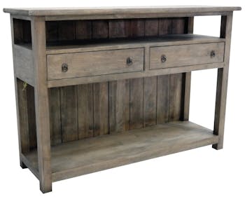 Console bibus 2 tiroirs hévéa 115x38x80cm TRADITION