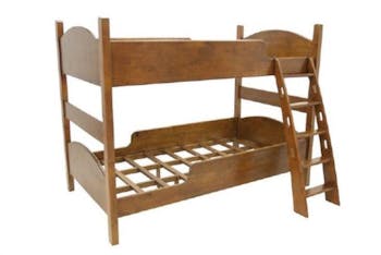 Lits superposés hévéa massif pour couchages 90x190cm TRADITION