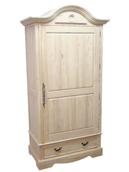 Armoire Hévéa 1 porte 100x55x200cm TRADITION