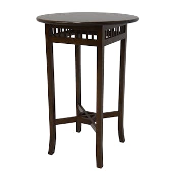 Table de Bar Hévéa pieds croisés D70xH110cm MAORI