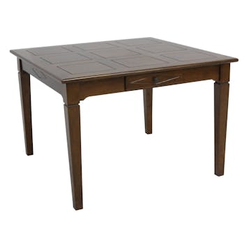 Table de repas Hévéa 1 tiroir 110x110x76cm TRADITION