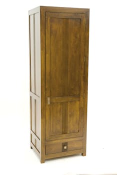 Armoire Bonnetière Hévéa 1 porte, 1 tiroir 65x55x195cm GALA