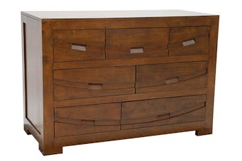 Commode Hévéa 7 tiroirs 110x50x76cm NIAGARA
