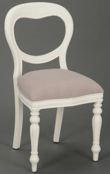 Chaise Classique Chic AGATHE L 48 X  P 53 X H 91  Blanc Antique AMADEUS