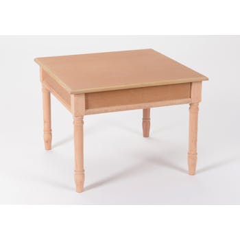 Table basse chic en bois prêt à peindre BRICE L60 X Larg60 X H45cm AMADEUS