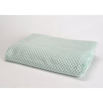 Plaid à damier vert d'eau 130X170cm