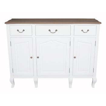 Buffet bois massif blanc PRAGUE ref. 30020692