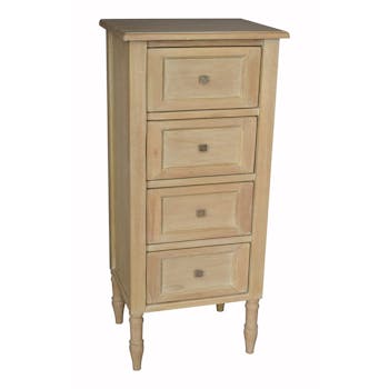 Meuble Chiffonnier bois massif 4 tiroirs HAMBOURG ref. 30020697