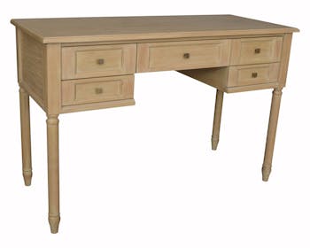 Bureau bois massif 5 tiroirs HAMBOURG ref. 30020701