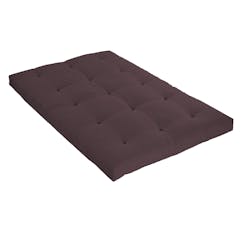 Véritable Futon coton 1 pers 90 X 190 cm chocolat