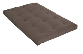 Véritable Futon coton 1 pers 90 X 190 cm taupe