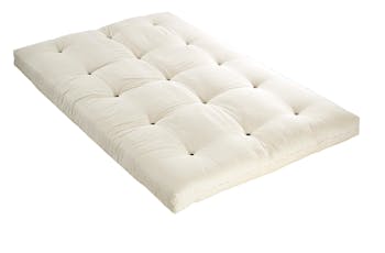 Véritable Futon coton 2 pers 140 X 190 cm écru